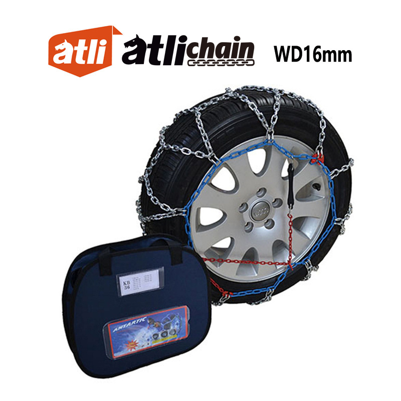 Atlichain Light Diamond Alloy Tire Chain Quick Mounting WD16 mm Diamond SUV snow Chain