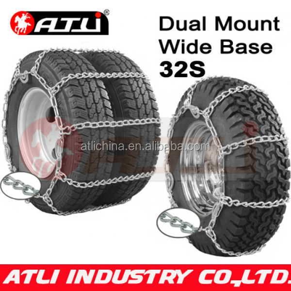 ATLI Quality Chain Commercial Truck Cable Tire Chain 32'S Twist Link Wide Base Dual Mount Truck Chain