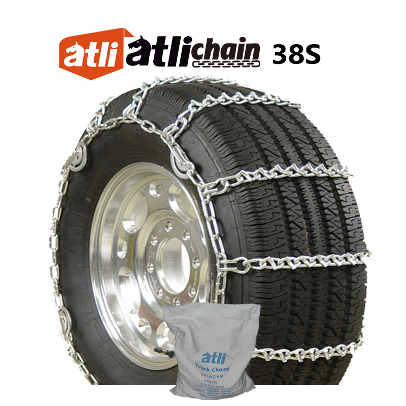 Atlichain  V-Bar tire chains Reinforced Dual-Triple truck chain Twisted Ladder Type  48'S Truck Snow traction tire Chain