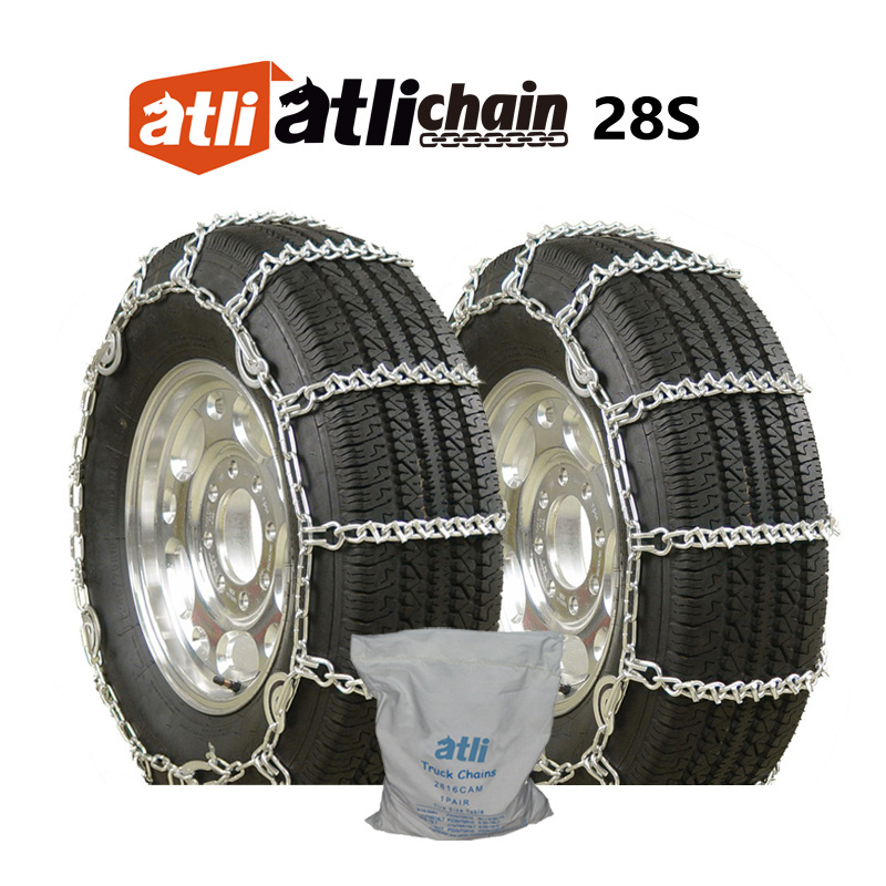 Atlichain  V-Bar tire chains Reinforced Dual-Triple truck chain Twisted Ladder Type  48'S Truck Snow traction tire Chain