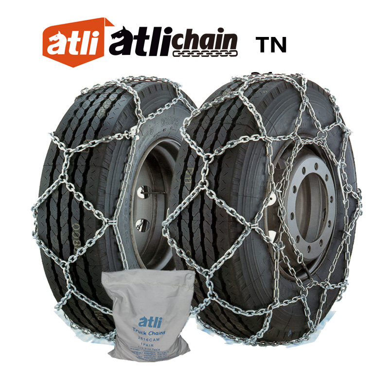 Atlichain D shape Diamond Truck tire chains Quick Mounting Net Type TN Truck Snow Chain