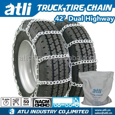 Atlichain Light Truck Dual Tire Traction Chain 42'S Ladder Type Twisted Dual wheel Truck Traction Chain