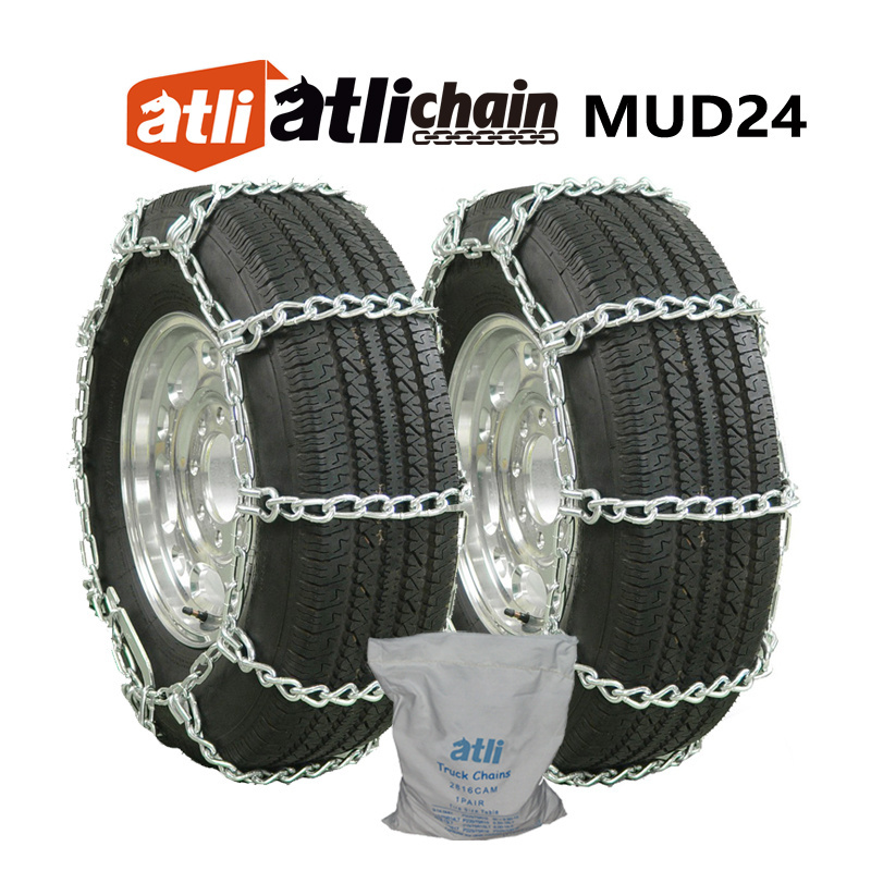 Atlichain Quality Chain Ladder Type Zinc Plated 24'S Single Mud Service Truck Chains