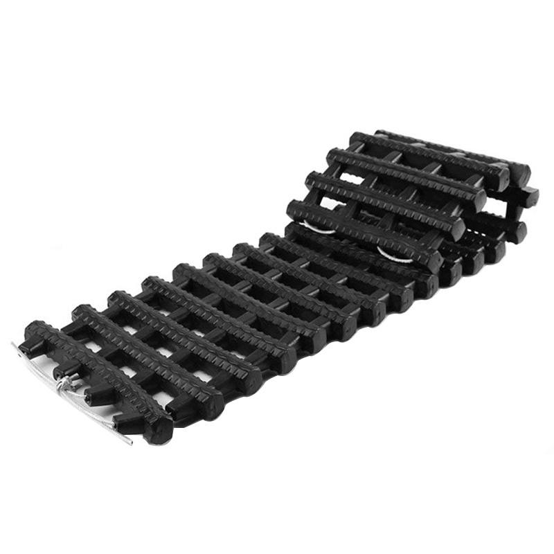 ATLI  Black Foldable Tyre Grip Tracks Snow Mud Sand Mat Plate Chains Emergency Escape Traction Tire Skid Plate