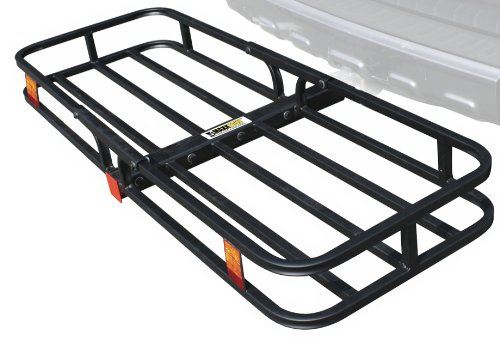 ATLIRACK Cargo Carrier - Trailer Hitch Mount Steel Cargo Carrier With High Side Rails For RV's, Trucks, SUV'S  Vans, Cars