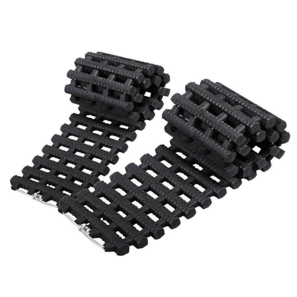 ATLI  Black Foldable Tyre Grip Tracks Snow Mud Sand Mat Plate Chains Emergency Escape Traction Tire Skid Plate