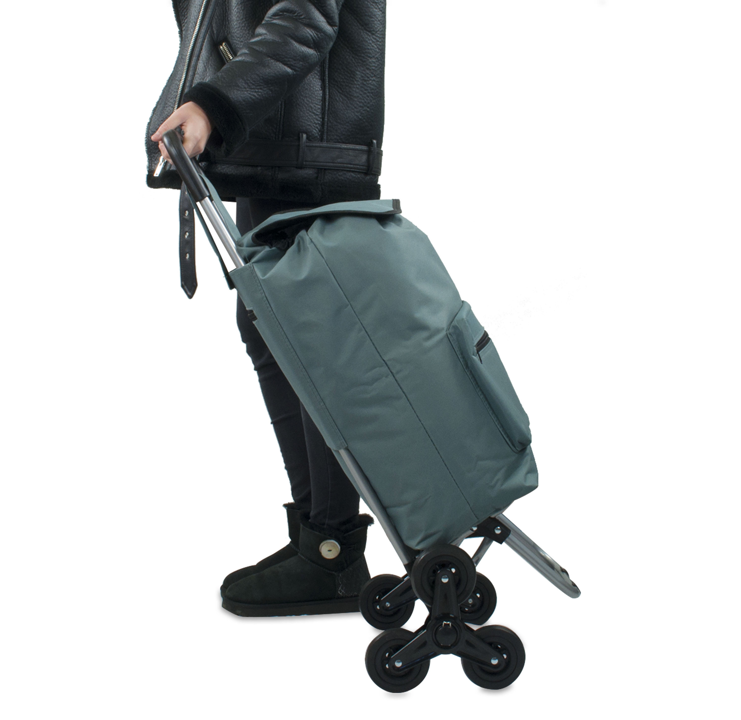 High quality foldable shopping trolley bags portable customized supermarket 6 wheels climbing shopping cart