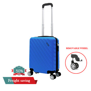 Freight Saving New Design ABS Material Hard Case  Customized Travel Suitcase Luggage With Removable Wheel