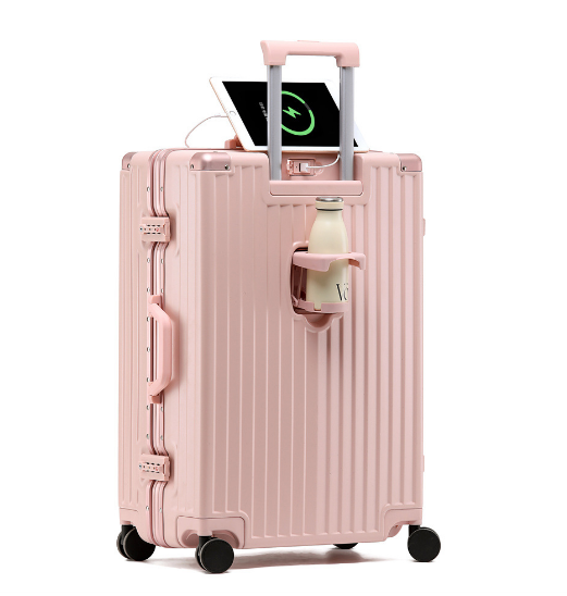 Custom Cabin Luggage Travel Bags Suitcase Cup Holder Luggage