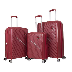 2021 Aluminum Frame Luggage Retro Style Suitcase Modified PP Trolley Bag Wholesale 20/24 Leaves King Travel Bag