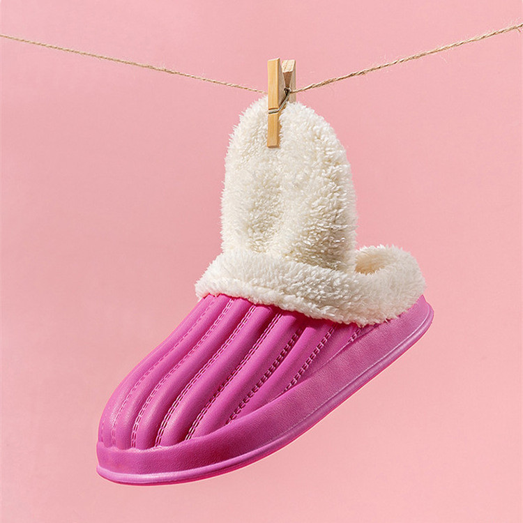 wholesale fashion High quality warm Slippers EVA velvet furry fur plush cozy cotton Indoor Home Slipper Shoe