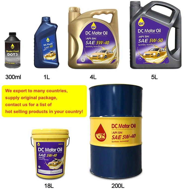 Automotive Lubricants Manufacturing Plant Supply Engine Oil Private Label Original Lubricants 5W20 5W30 Motor Oil