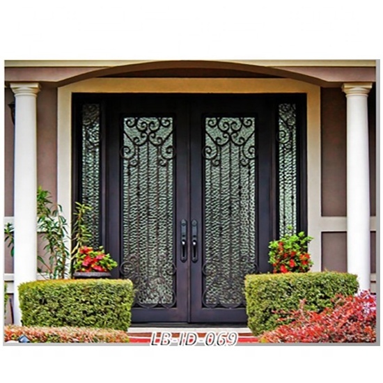 ATMOS Entry Iron Door For Building Material Europe FD-558Main Entrance Exterior Main Design Modern Interior Design Glass Door