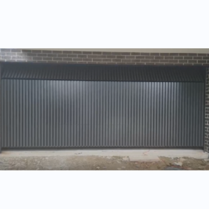 ATMOS Modern Vertical Bi Folding Sliding Garage Doors Slatted Aluminium Flush Mount Sectional Garage Door