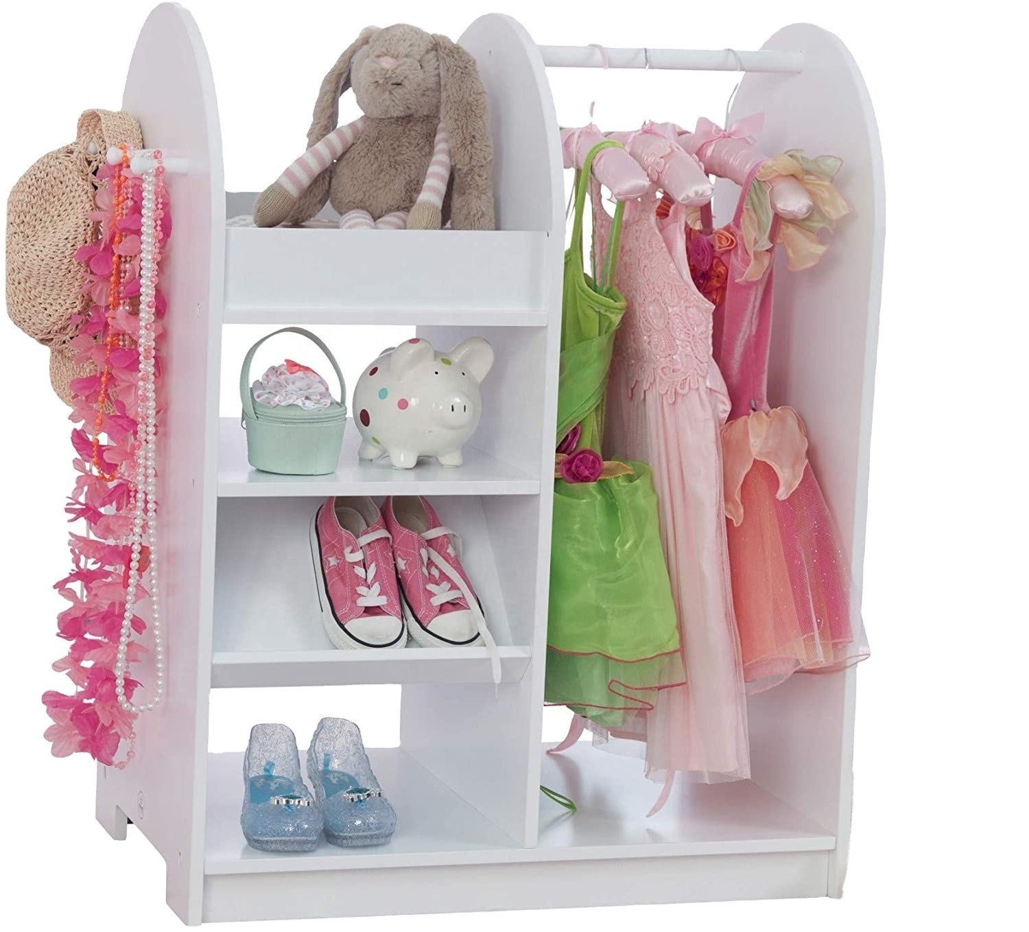 Wood Dress up Storage with Mirror and Storage Toddler Armoire Dresser with Mirror  Costume Closet for Kids  Storage Closet