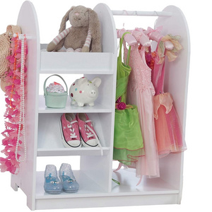 Wood Dress up Storage with Mirror and Storage Toddler Armoire Dresser with Mirror  Costume Closet for Kids  Storage Closet