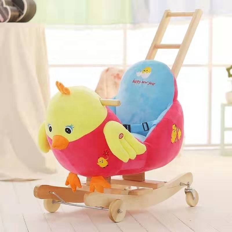 Enjoyment Wooden With Fabric Ride Toy Kids Rocking Animals Riding for Kids