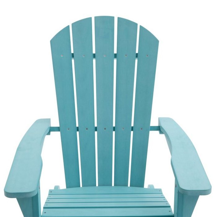 Hot Sale Sky Blue Wooden Pleasant Bay Acacia Adirondack Chair With Free Side Table