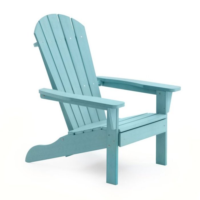 Hot Sale Sky Blue Wooden Pleasant Bay Acacia Adirondack Chair With Free Side Table