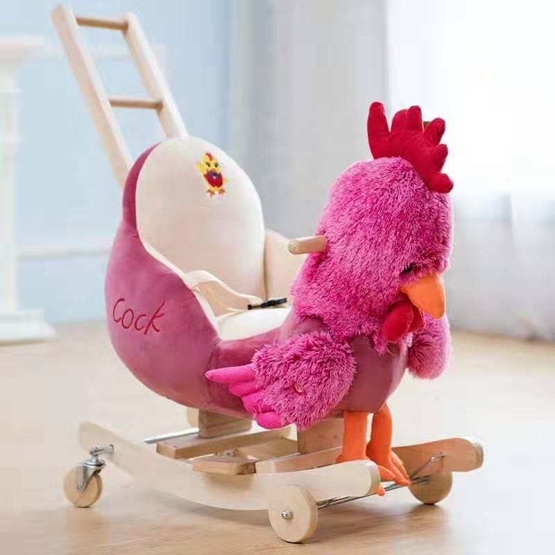 Enjoyment Wooden With Fabric Ride Toy Kids Rocking Animals Riding for Kids