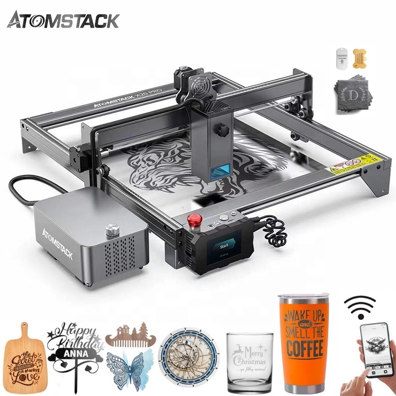 Atomstack X20 S20 Pro130W CNC Machine With Air Assisted Wifi Control Wood Leather Cut Metal Glass Granite Laser Carving Machine