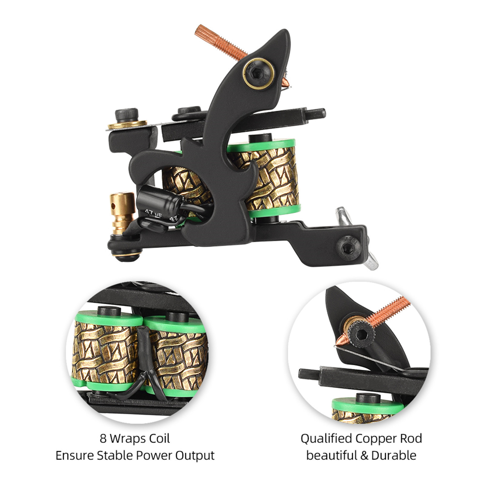 New Tattoo Equipment Liner Coil Tattoo Machine Secant Machine Traditional 8 Wraps Coil Tattoo Machine