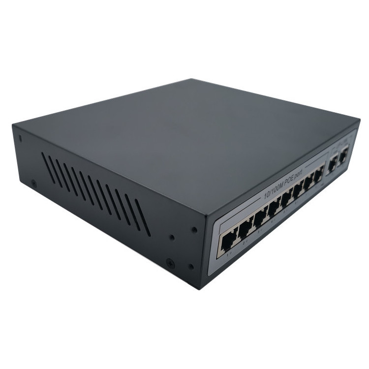 CCTV 8+2port Gigabit 96W 8 Port POE 10/100Mbps 2 port10/100/1000Mbps Uplink POE Switch