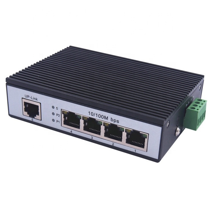 IP40 Industrial 100Mbps 4 Port PoE Din-rail Ethernet Switch for Outdoor