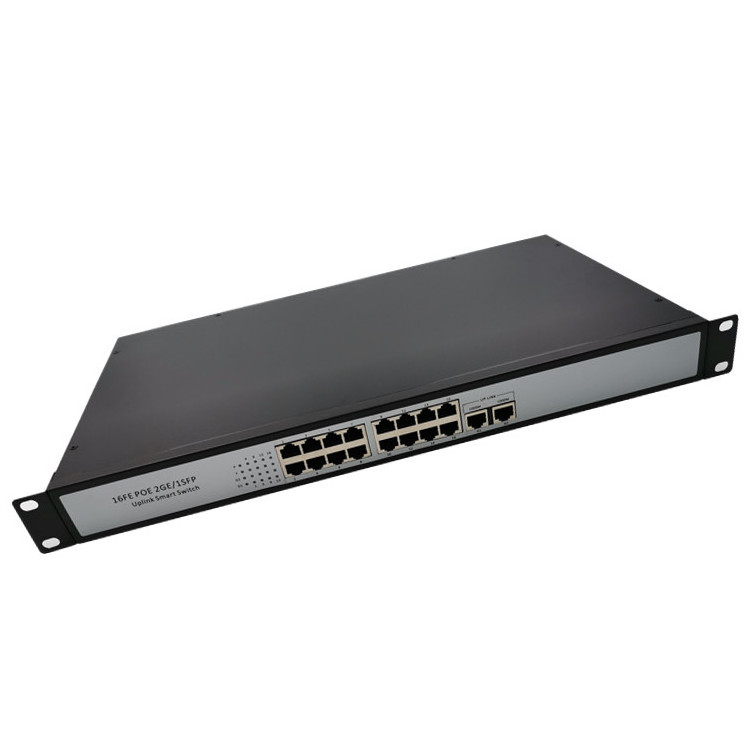 CCTV 16 Port POE 10/100Mbps and 2 port Gigabit Uplink 1 port Gigabit SFP POE Switch