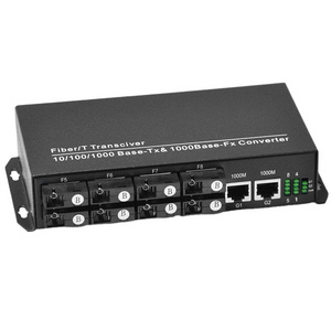 Extender Transmitter Receiver Over TCP IP Via Optical Fiber 1080P 20KM To Fiber KVM Extender TCP/IP Black