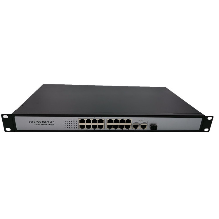 CCTV 16 Port POE 10/100Mbps and 2 port Gigabit Uplink 1 port Gigabit SFP POE Switch