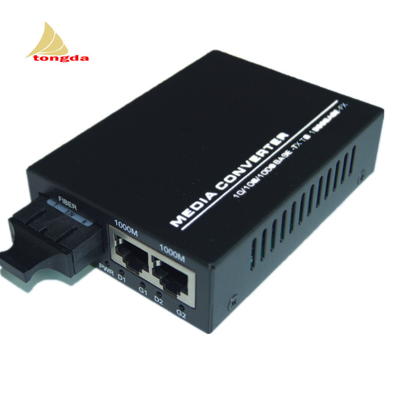 10M/100M/1000M fiber compatible D link media converter 20km fiber optic switch