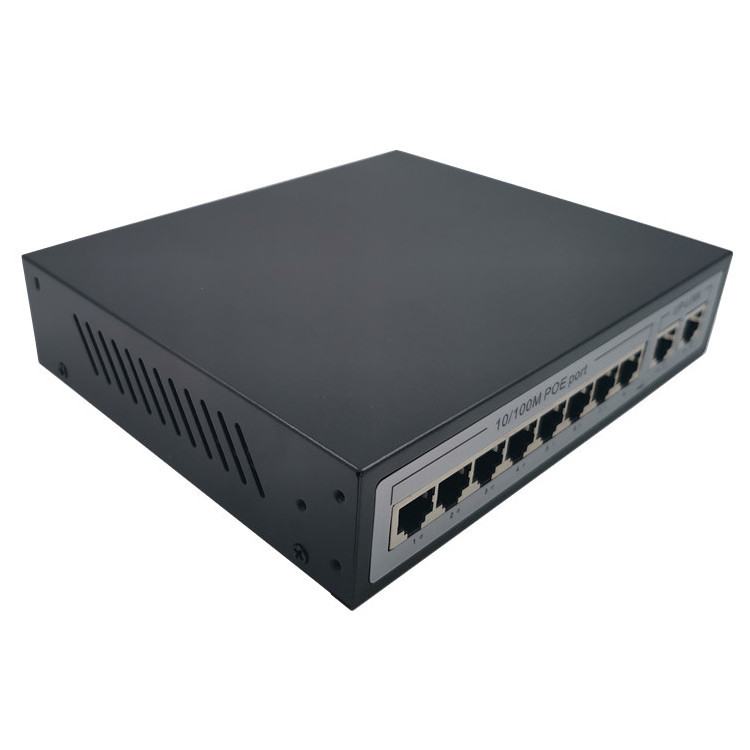 Factory Price 8 port POE switch 10/100Mbps Uplink 2 port Ethernet Supply Security CCTV Camera PoE switch 8 Port