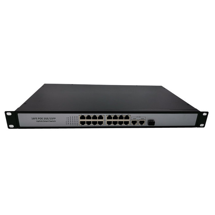 CCTV 16 Port POE 10/100Mbps and 2 port Gigabit Uplink 1 port Gigabit SFP POE Switch