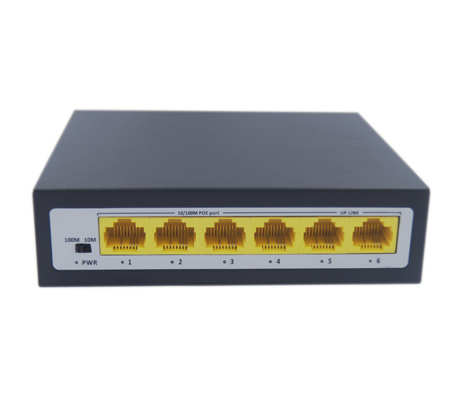 Cheaper Price CCTV POE Switch 100Mbps 4 Port POE 15.4W 2 Port Uplink POE Switch 4+2  for IP camera