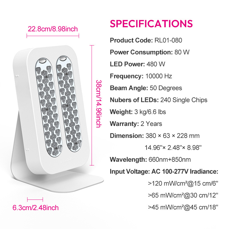 Get Targeted Pain Relief with 660nm 850nm Precision Red Light Therapy Panel Device At Home