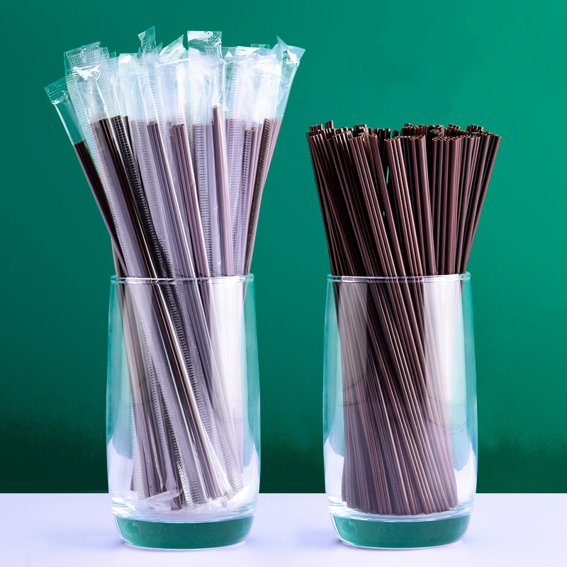 Atops Individually Wrapped Disposable Plastic Drink Stirrer Sticks Health and Safety Three-Hole Coffee Straw