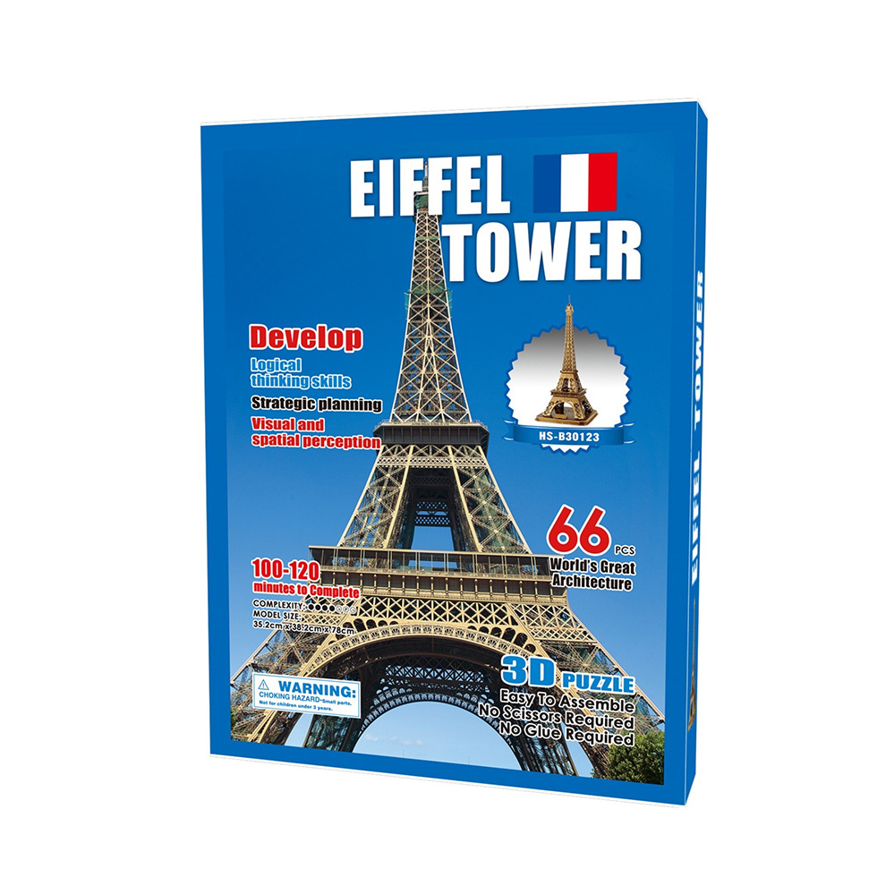 78CM Paper Craft Model 3D DIY Assemble Eiffel Tower Puzzle For Children