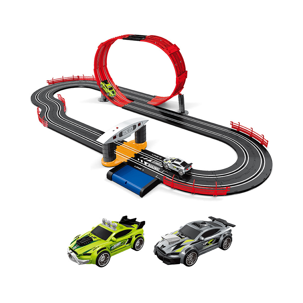 Giant Slot Car Track For Children 1/43 Slot Cars Racing With Lap Counter