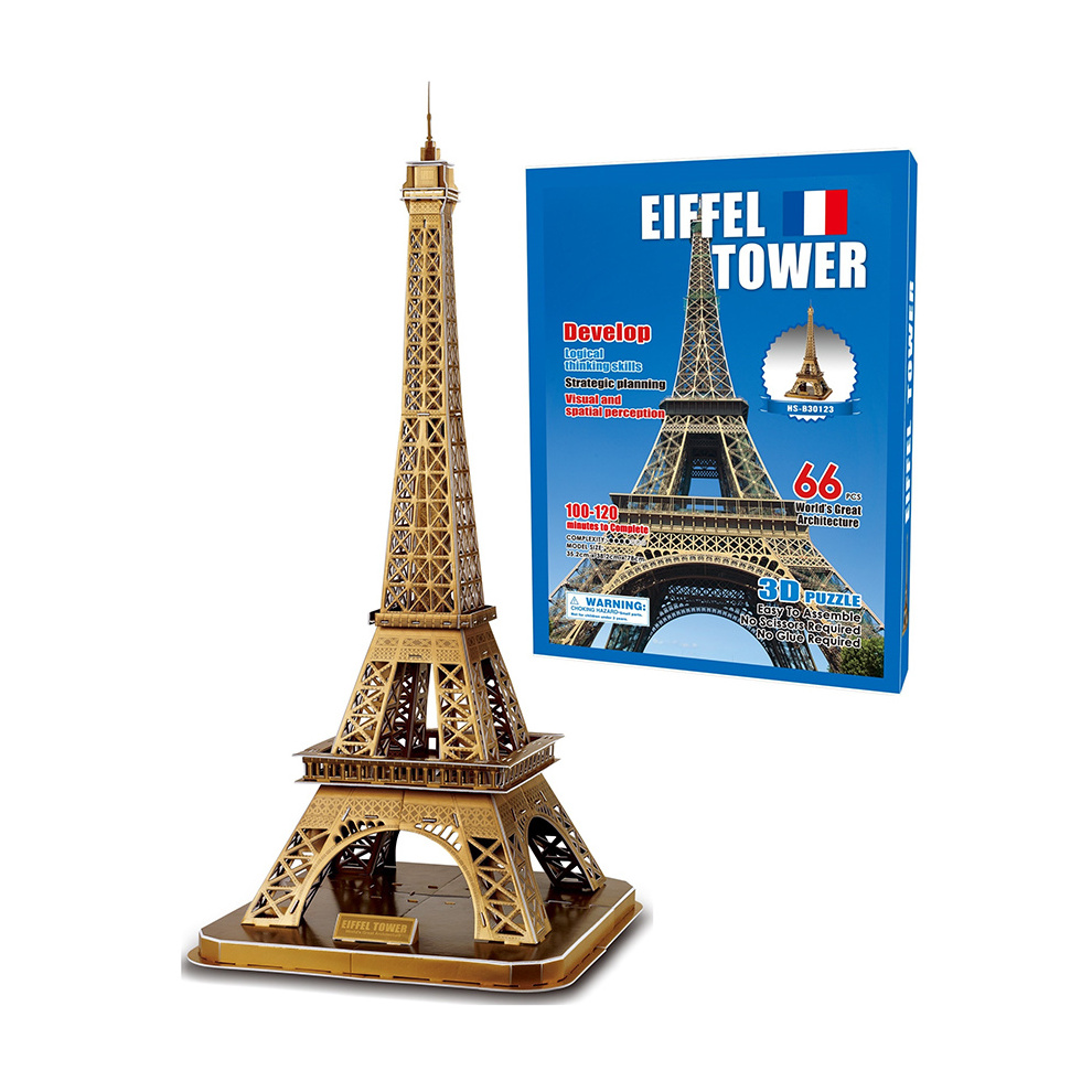 78CM Paper Craft Model 3D DIY Assemble Eiffel Tower Puzzle For Children