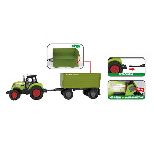 1/32 Scale Children's Simulation Farm Tractor DIY Game Toy Car Slide With Lights