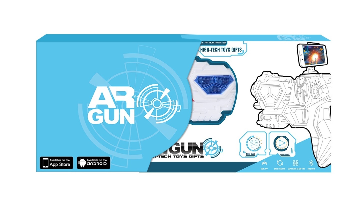 APP Blue Tooth Control Blue Electric Toy Game AR Gun For Mobile Phones