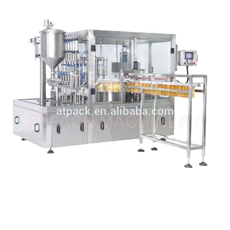 Automatic high accuracy double slot 4 nozzles yogurt spout pouch packaging machine 1000ml manufacturer