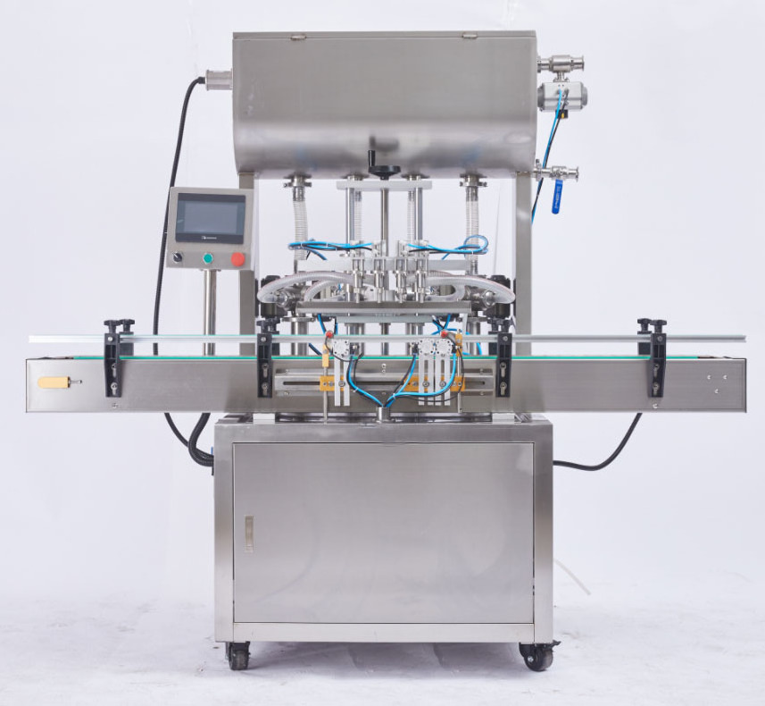 Automatic Pneumatic 4 nozzles 100ml-1000ml Liquid Filler Soda Water Bottling Filling Machine for PET Bottle