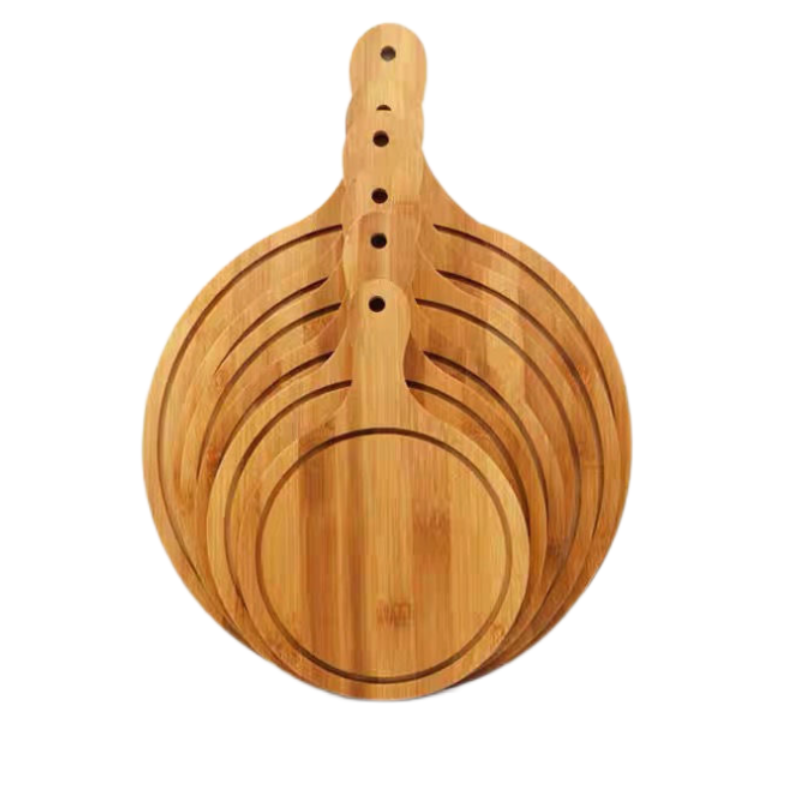 wood cutting board pizza chopping with handle bamboo cutting board