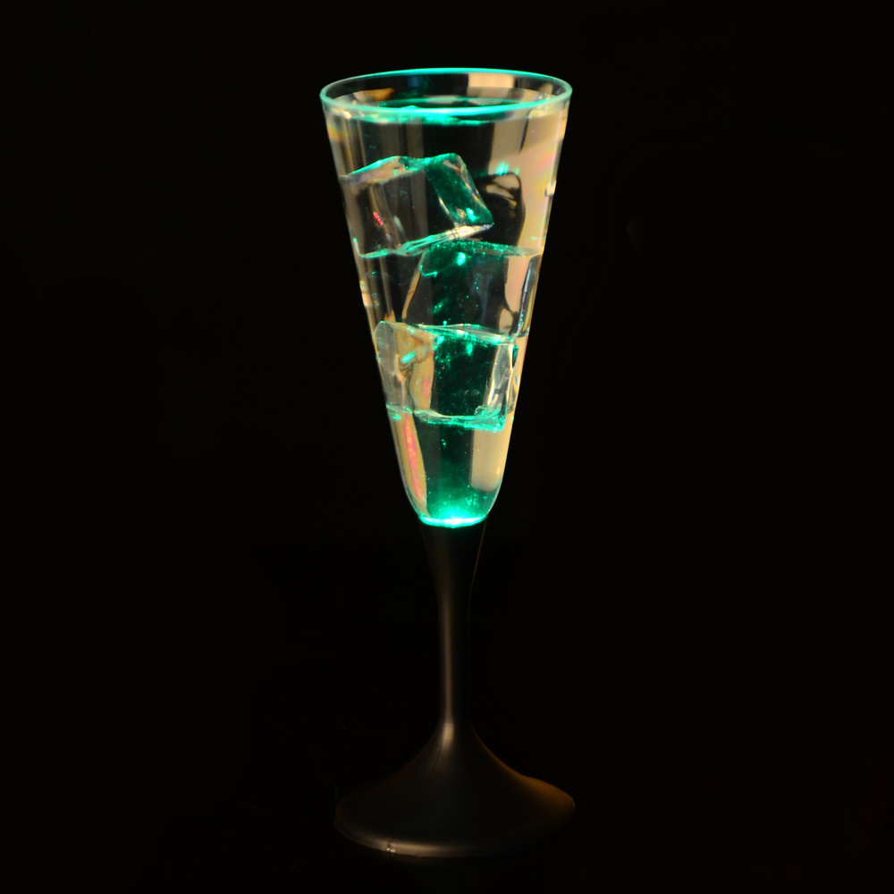 Celebration Party Or Bar Using Liquid Activated flashing Champagne Cup Light Up Champagne Flute Cups led Champagne Glass