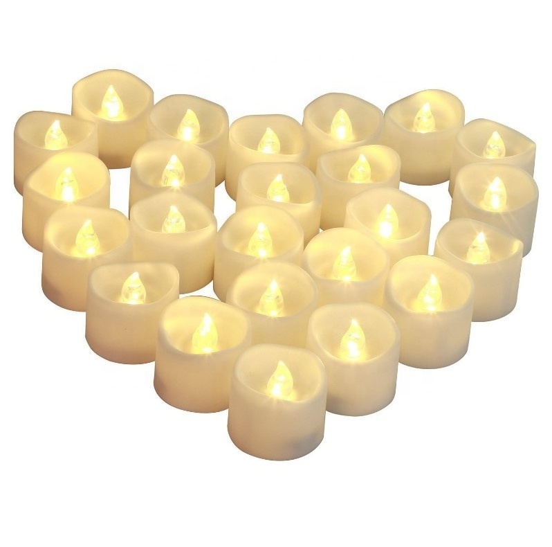 New Design Plastic Flameless Battery Operated Led Tealight Votive Candle For Christmas Halloween Decoration