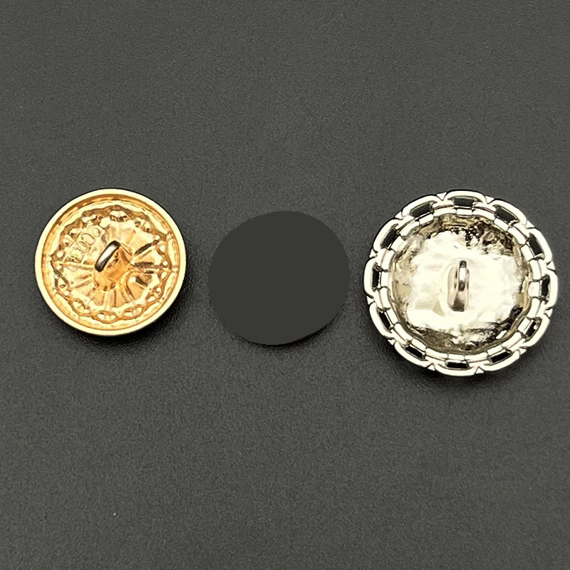 Custom Logo Embossed Golden Sewing zinc alloy snap button vintage brass logo button denim metal jeans buttons