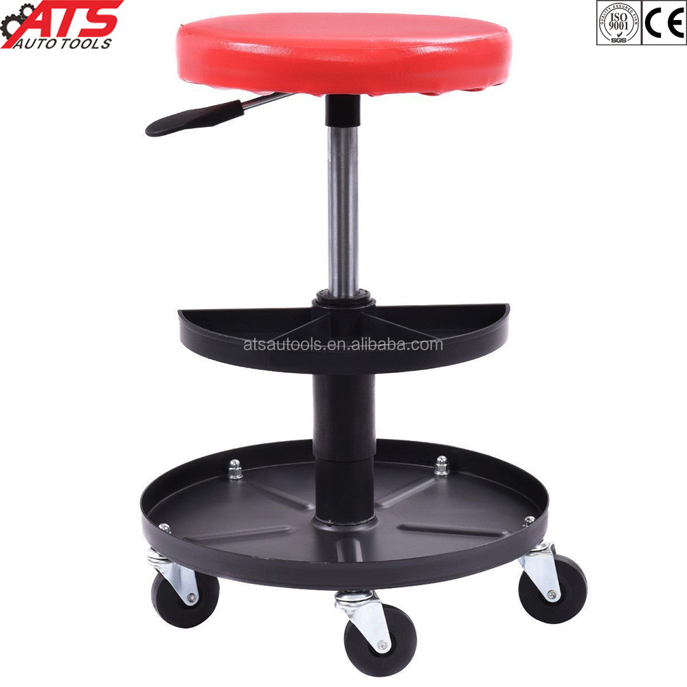 Rolling Creeper Seat Chair Repair Seat with Tools Tray