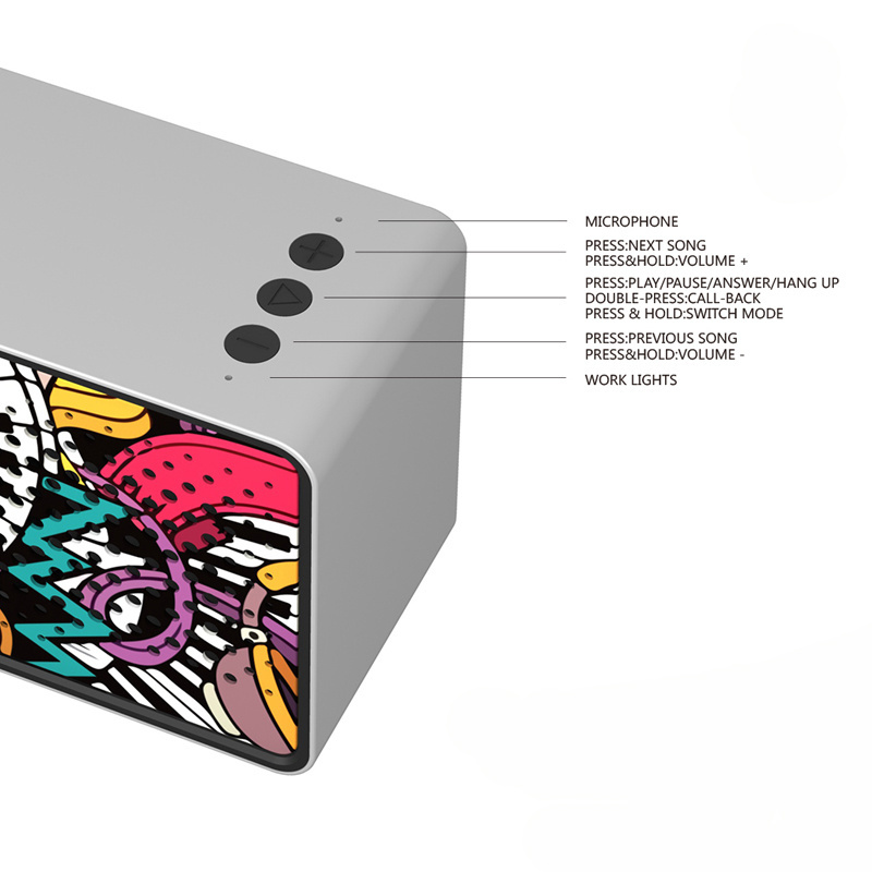 Hot Sale Printed Ibastek Graffiti Portable Bluetooth Speaker